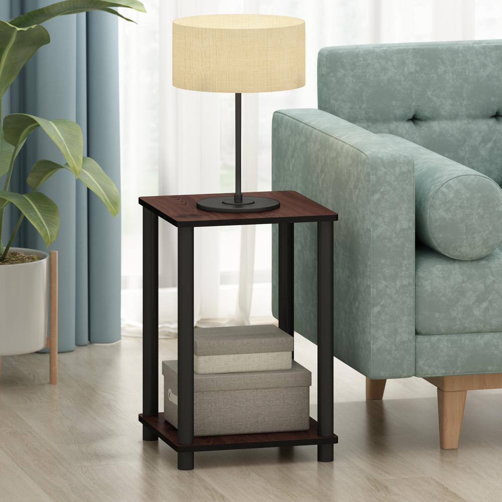 Furinno Turn N Tube Dark Cherry Simple End Table (2Set) 299800RDC