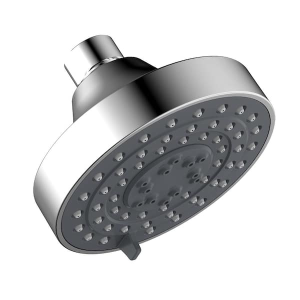 Design House Middleton II Transitional 3-Spray Patterns 4.13 in. H Wall Mount Fixed Shower Head in Polished Chrome