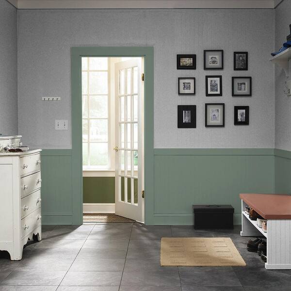 BEHR PREMIUM 1 qt. #ECC-52-3 Hillside View Satin Enamel Interior/Exterior  Cabinet, Door & Trim Paint 752304 - The Home Depot