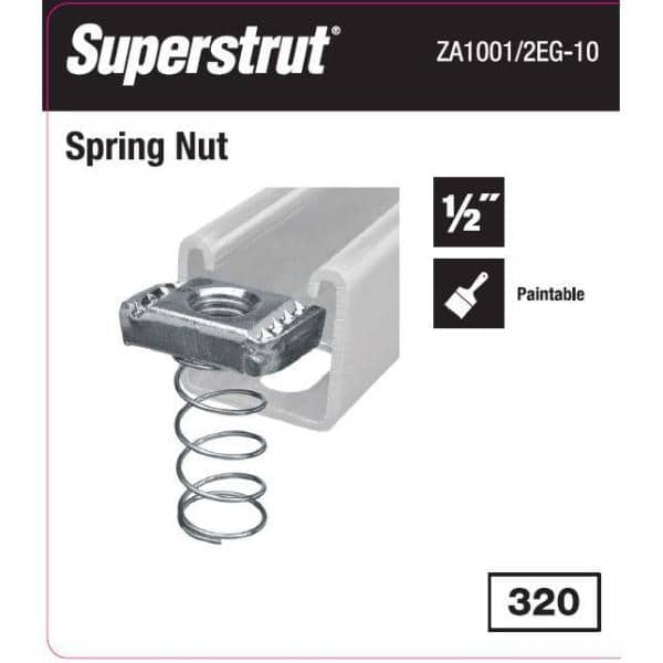 1/2 in. Strut Channel Spring Nuts (5-Pack) (ZA1001/2EG-10)