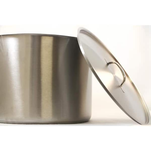 Large Stock Pot Stainless Steel Restaurant Kitchen Soup Big Cooking with  Lid 35L