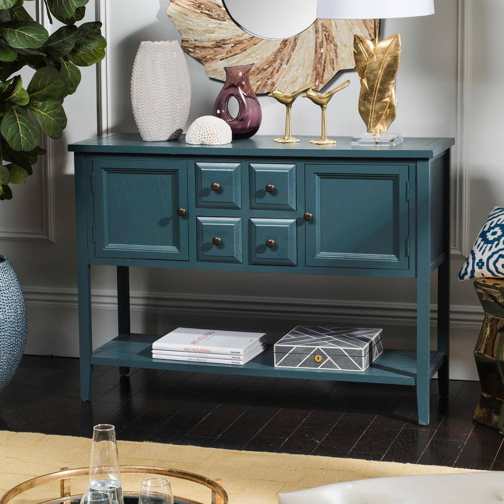 Charlotte Slate Teal 4-Drawer Sideboard