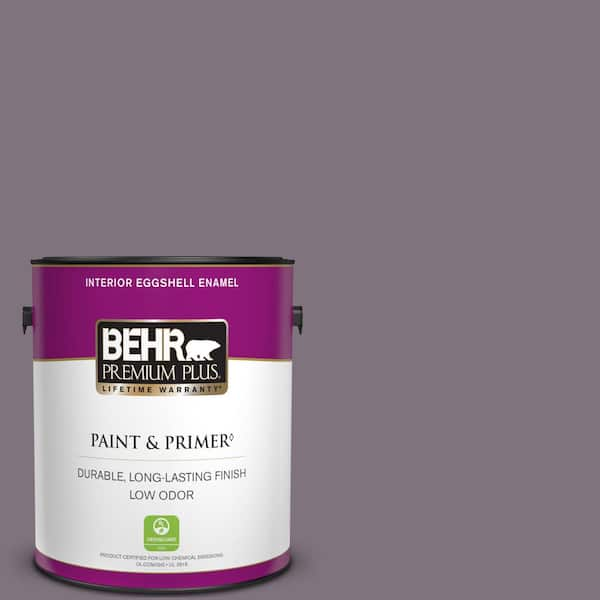 BEHR PREMIUM PLUS 1 gal. #N100-5 Plush Velvet Eggshell Enamel Low Odor Interior Paint & Primer