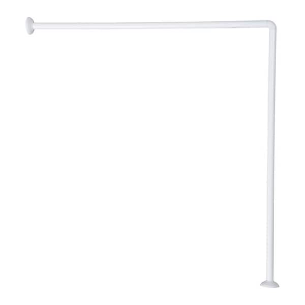 Unbranded 35.4"L x 35.4 in. W Wall Mounted Corner Shower Curtain Rod White