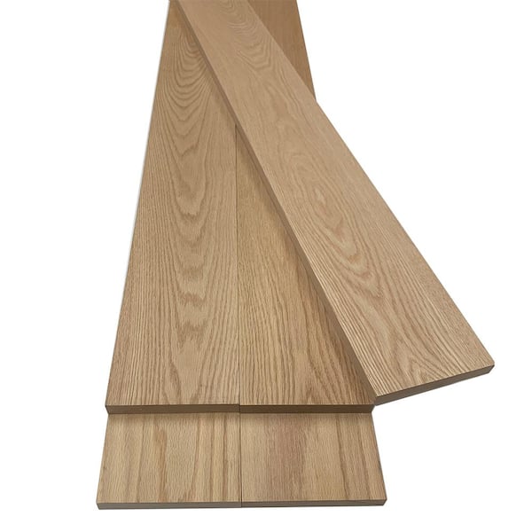 Swaner Hardwood 1 in. x 8 in. x 2 ft. Red Oak S4S Board (5-Pack)