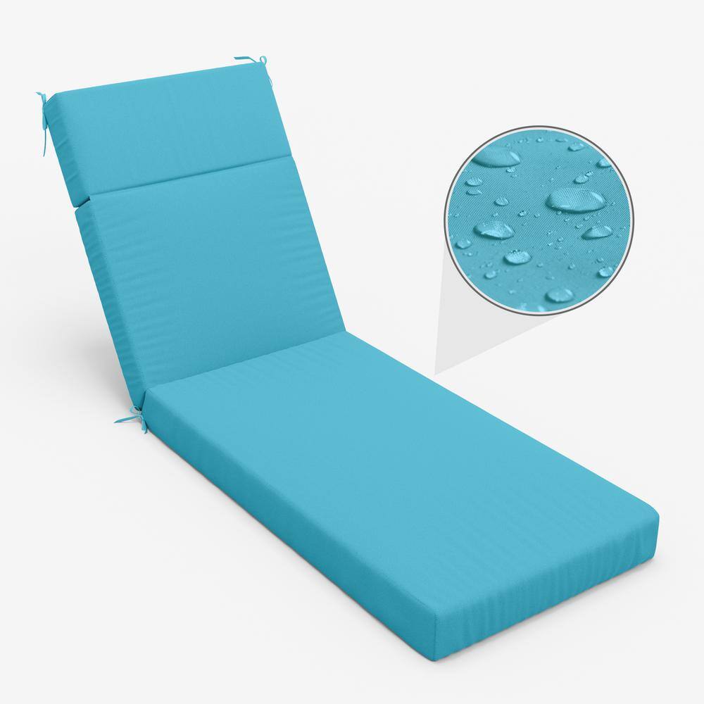 80 in. x 26 in. x 4 in. Outdoor Water-Resistant Replacement Chaise Lounge Seat Cushion Lake Blue price history on PriceWatchPro