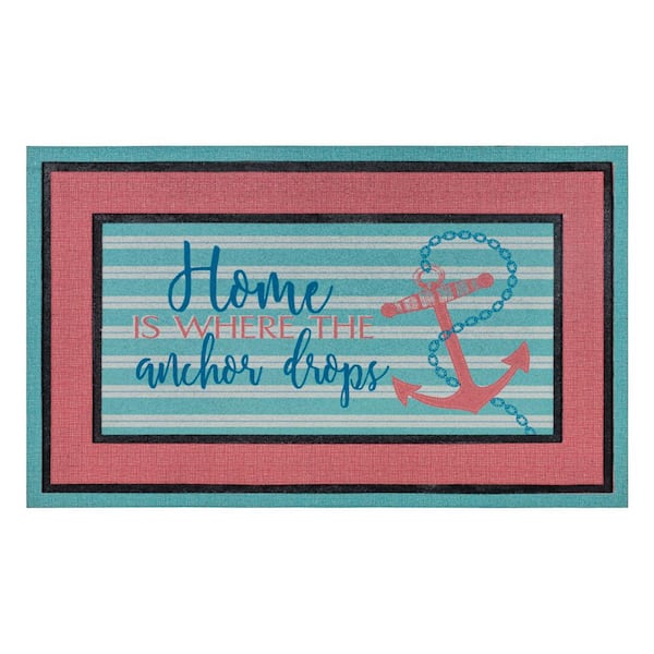 Home Anchor Multi 18 in. x 30 in. Recycled Rubber Indoor/Outdoor Door Mat