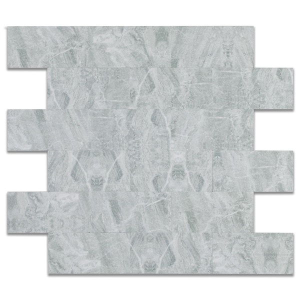 Yipscazo Subway Collection Castle Stone Grey 12 in. x 12 in. PVC Peel and Stick Tile (5 sq. ft./5 Sheets)