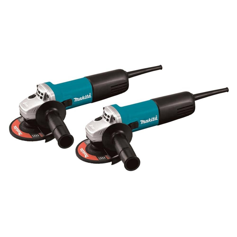 Makita 7.5-Amp 4-1/2 in. Corded Angle Grinder with AC/DC Switch (2-Pack)  9557NB2 The Home Depot
