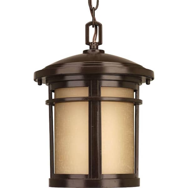 Progress Lighting Wish Collection 1-Light Outdoor Antique Bronze Hanging Lantern