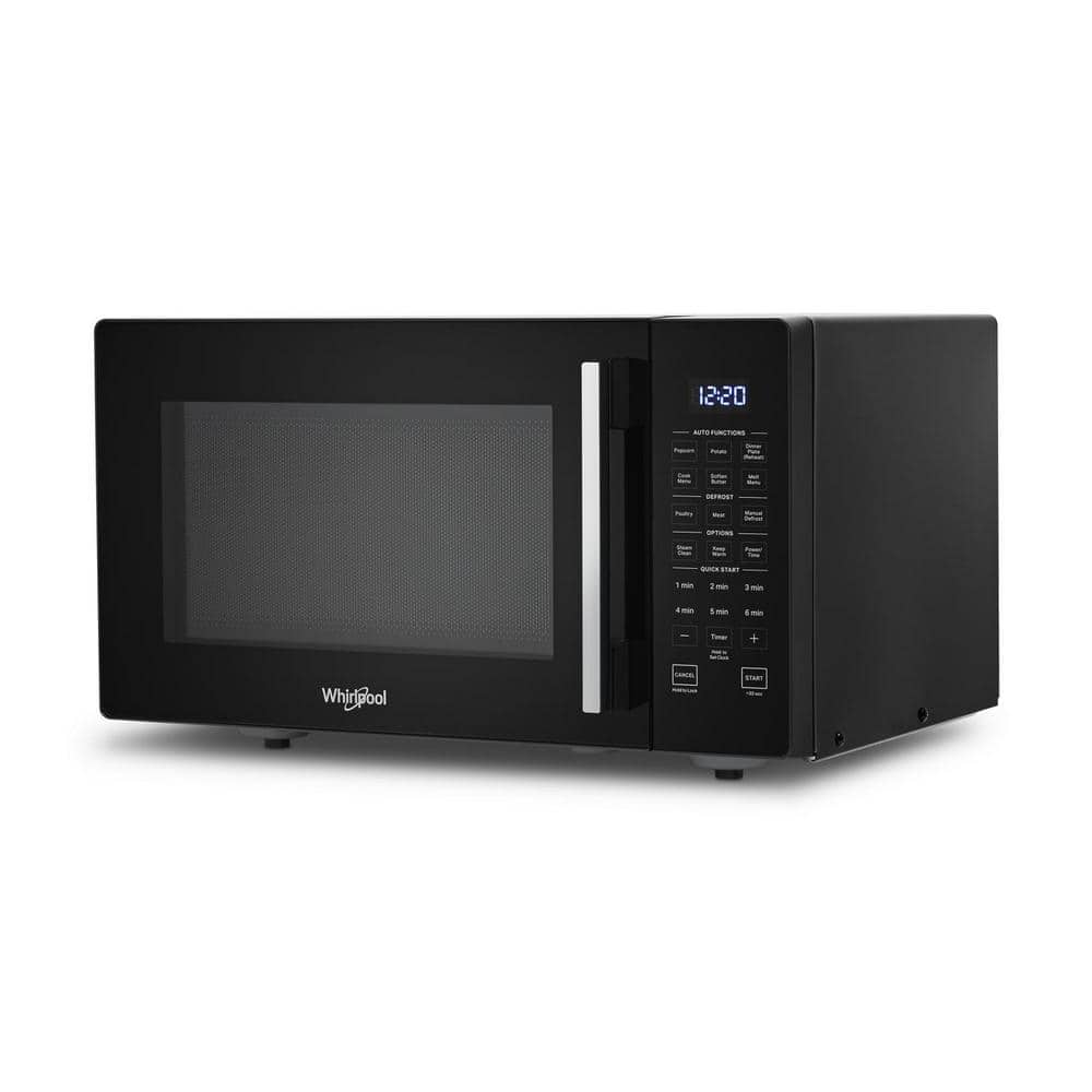 Black 19-Inch Compact Countertop Microwave with LED Display