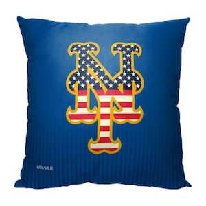MLB Mets Celebrate Series Printed Polyester Throw Pillow 18 X 18