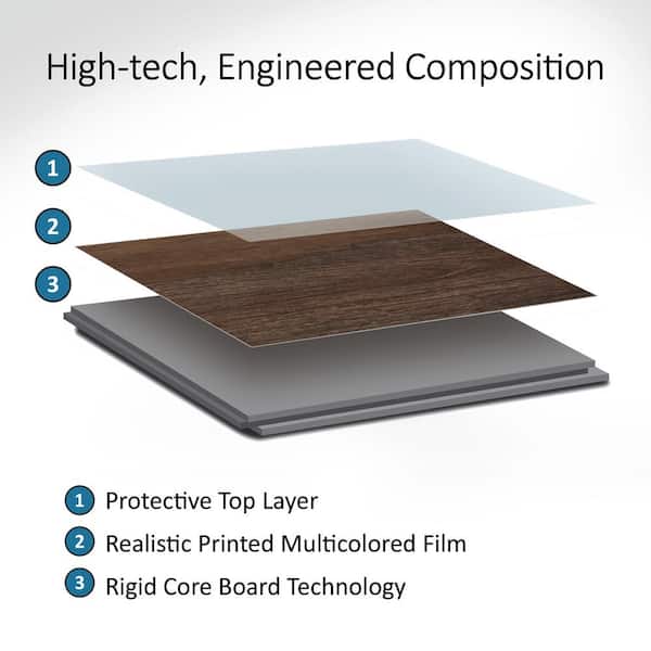 47 in. L x 7.2 in. W Gray Oak No Grout Vinyl Wall Tile (16.3 sq. ft./case)