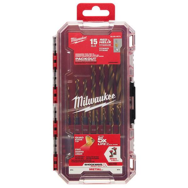 SHOCKWAVE IMPACT DUTY Titanium Drill Bit Set (15-Piece) SHOCKWAVE IMPACT DUTY Titanium Drill Bit Set (15-Piece)