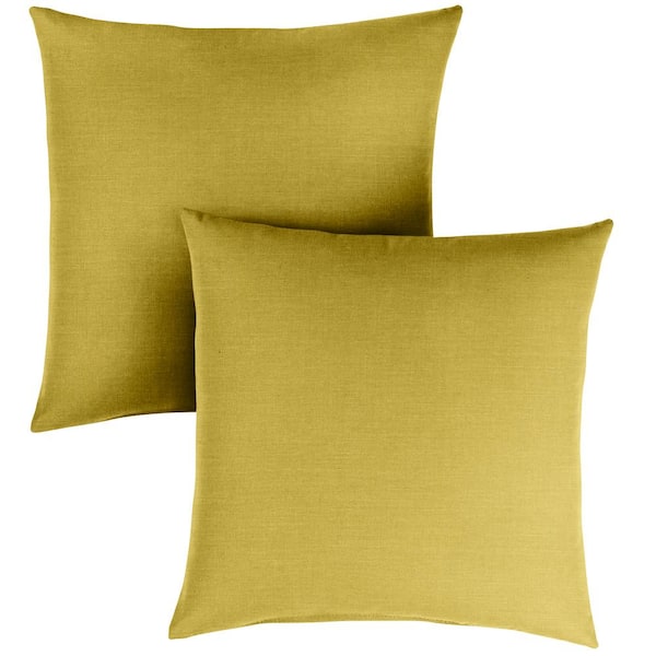 SORRA HOME Sunbrella Cast Citrus Outdoor Knife Edge Throw Pillows (2-Pack)