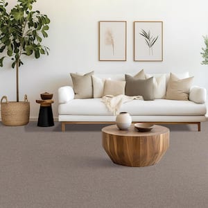 Waking Up II Storm Cloud Gray 56 oz. Triexta Textured Installed Carpet