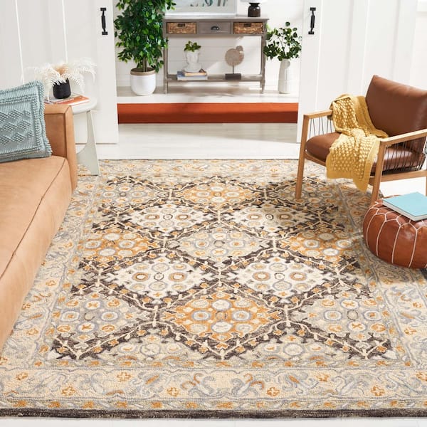 Aspen 10 ft. x 14 ft. Beige/Brown Oriental Area Rug