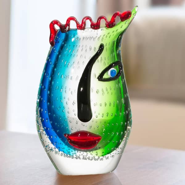 Dale Tiffany Lamps AV20357 Adoro Hand Blown Art Glass Vase, Multicolor 