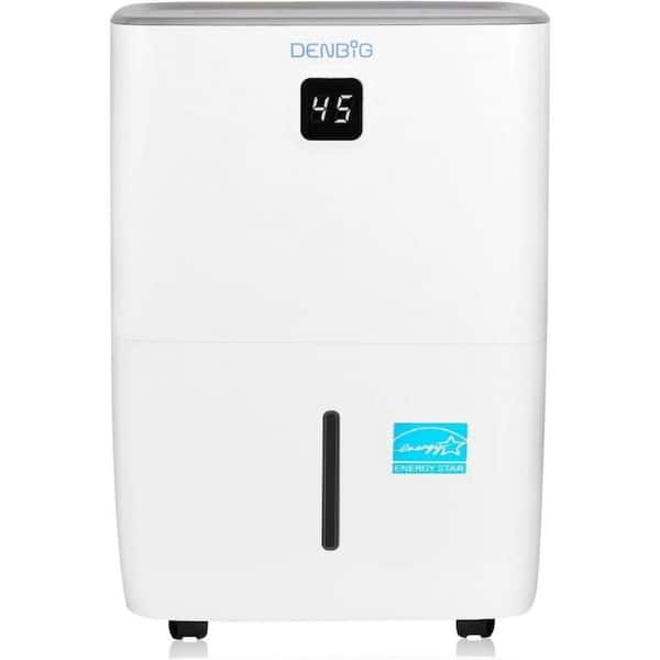 35 pt. 250 sq. ft. Quiet Dehumidifier in. White with with Bucket for Home, Basement, with Auto Defrost, 24H Timer