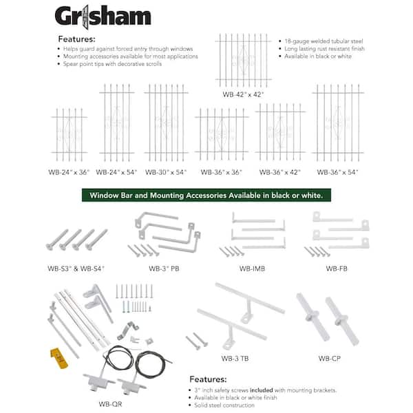 3 in. One-Way Screws for Window Bar, White (4-Pack)