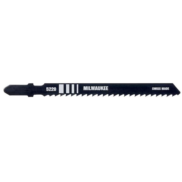 Milwaukee 4 in. 6 TPI T Shank High Carbon Steel Jig Saw Blade