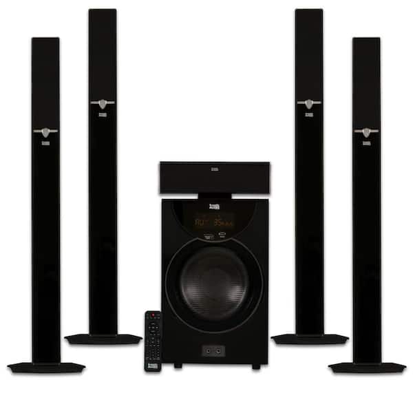 Acoustic Audio by Goldwood Tower 5.1 Bluetooth Home Speaker System with 8 in. Powered Sub