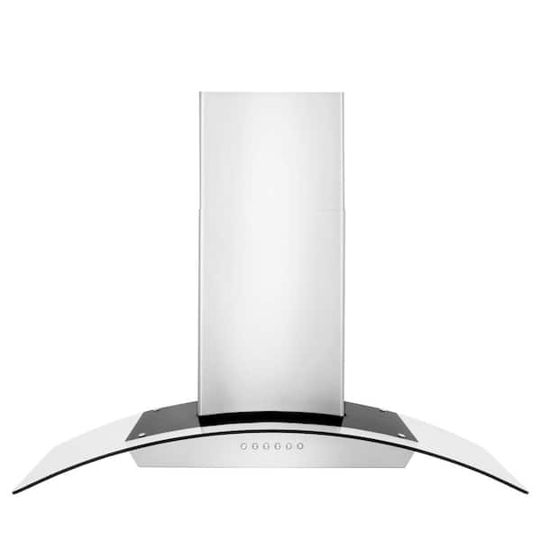 Alpine Series 36 in. 400 CFM Convertible Vent Wall Mount Range Hood in Stainless Steel