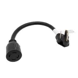 1.5 ft 10/3 3-Wire 30 Amp Dryer 3-Prong NEMA 10-30P to Twist Lock 4-Prong L14-30R Adapter Cord (10-30P to L14-30R)