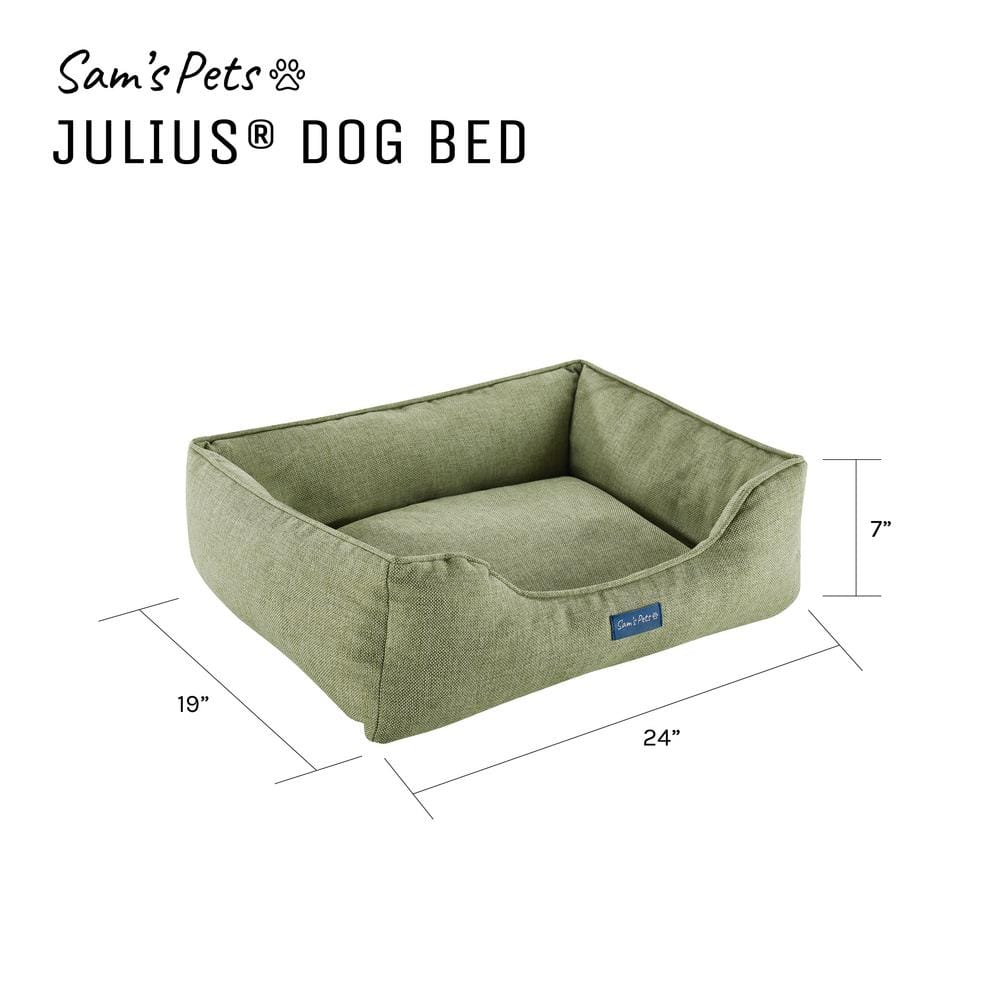 Julius Small Olive Polyester Outdoor Dog Bed