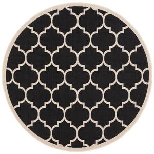 AVERLEY HOME Sienna Black/Ivory 7 ft. x 7 ft. Round Buffalo Check ...