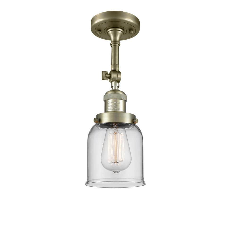 Antique Brass Dimmable Small Bell Sconce