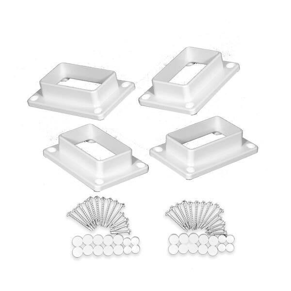 Weatherables Vinyl Fence U-Mount Bracket – U Brackets For Mounting On Vinyl Fencing, Made For 2in X 8in Inch Rail