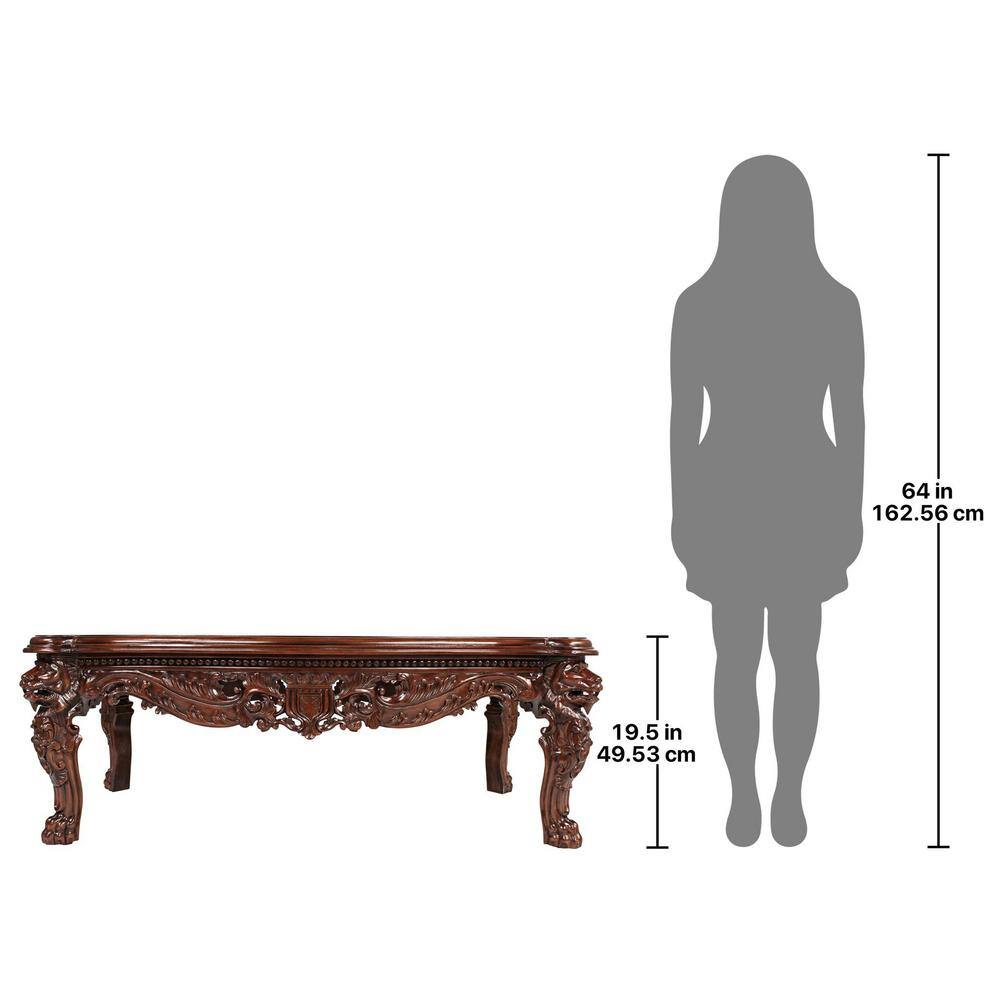 Grand Mahogany Lion Leg Rectangular Coffee Table
