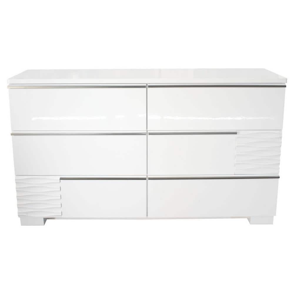 White lacquer on sale dresser modern