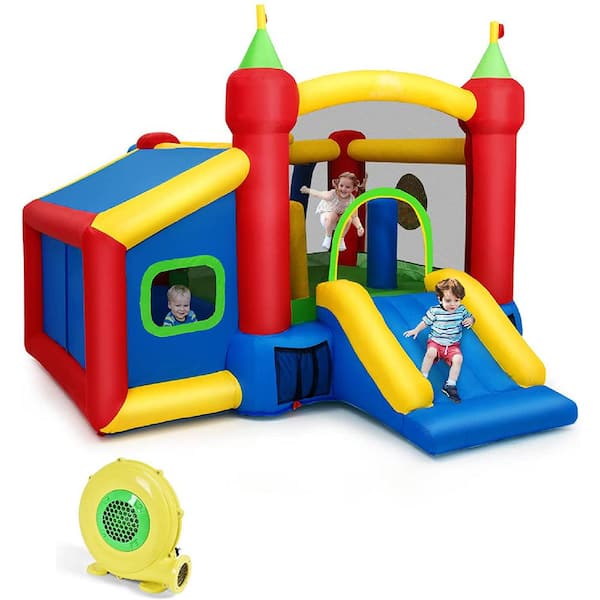 6-in-1 Inflatable Bounce House Bouncy Castle Blo-Watt up Toddler Bouncy House for Kids Indoor Outdoor with 480 Blower