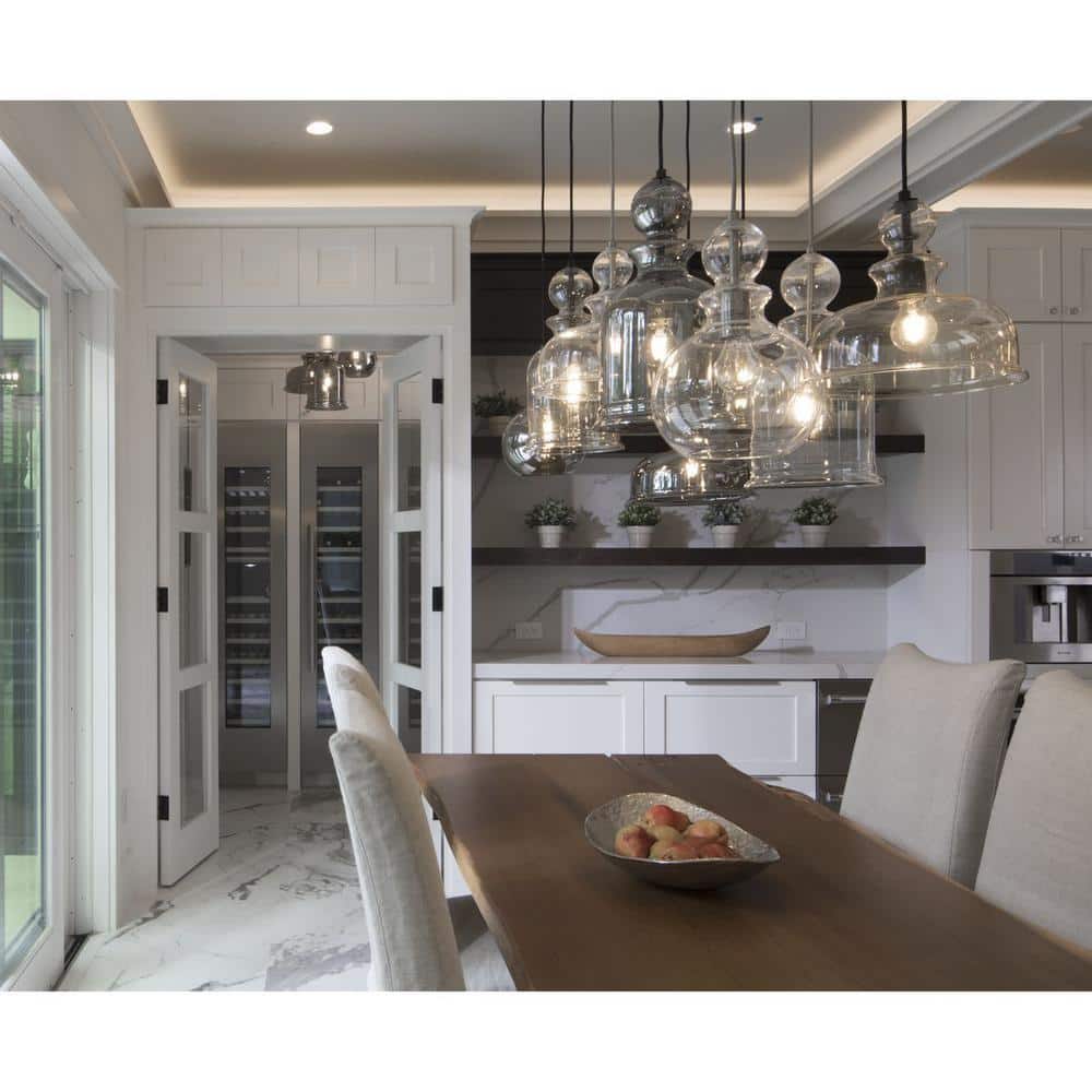 Staunton Brushed Nickel 15'' Modern Pendant Light with Clear Glass Shade