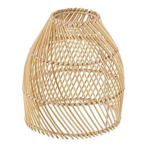 2-1/4 in. Fitter Small Natural Bamboo Dome Pendant Lamp Shade