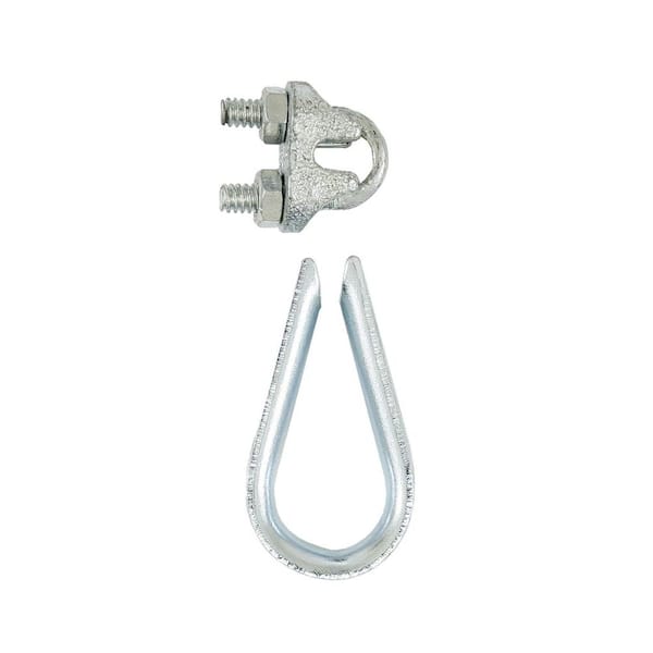 Lehigh Wire Rope Thimble and Clamp Set for 5/16 in. Wire Rope