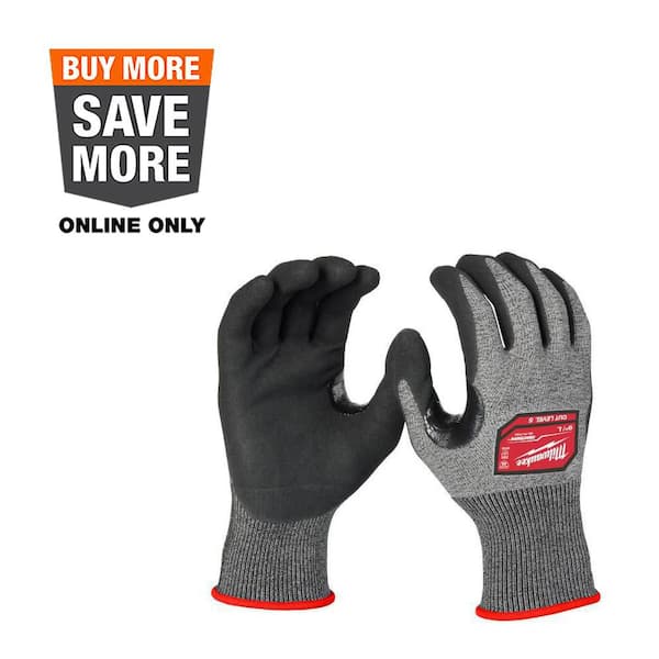 X-Large High Dexterity Cut 5 Resistant Nitrile Dipped Outdoor and Work Gloves