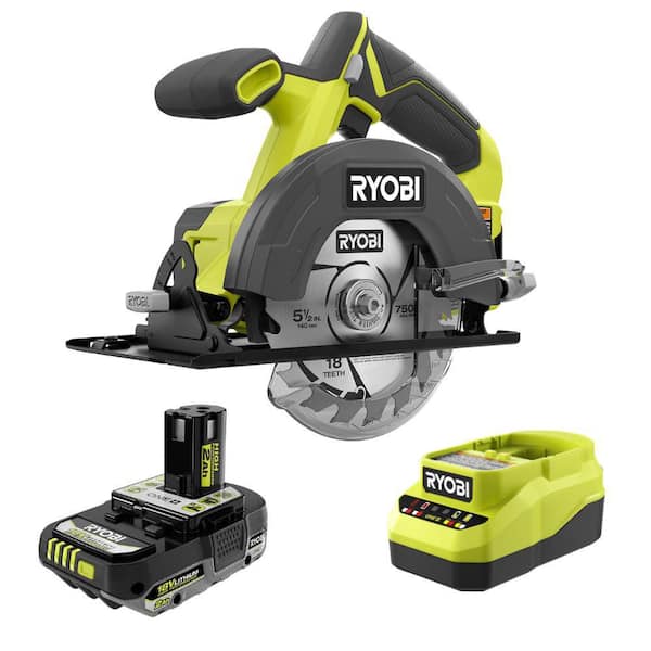 ONE+ 18V Cordless 5-1/2 in. Circular Saw Kit with 2 Ah Battery and Charger