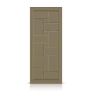 30 in. x 80 in. Hollow Core Olive Green Stained Composite MDF Interior Door Slab