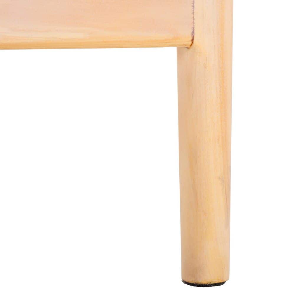 Natural White Wash Rattan and Faux Leather Extra Tall Stool