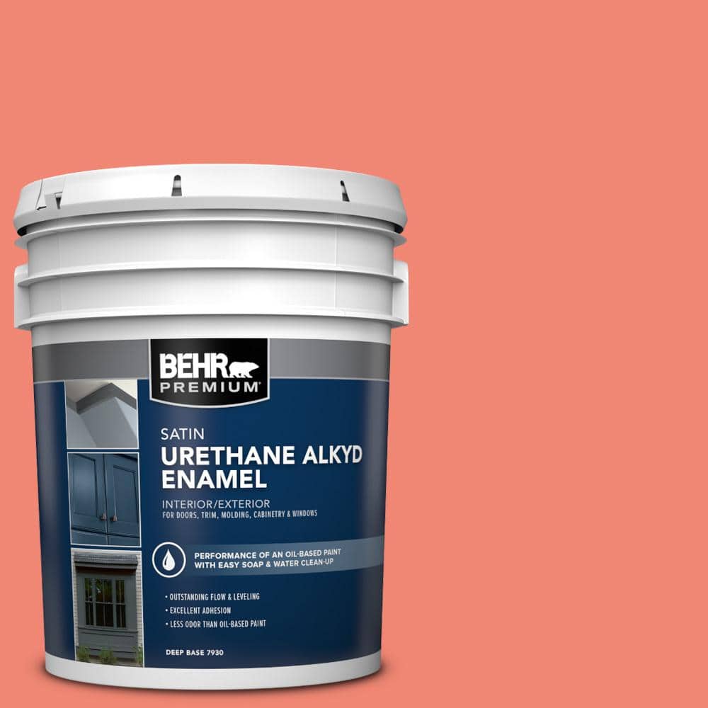 5 gal. #T16-07 Coralette Urethane Alkyd Satin Enamel Interior/Exterior Paint product image for price tracking