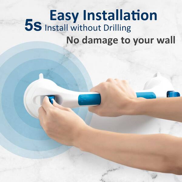 TAILI Shower Grab Bar, 12 Inch Shower Handle For Bathtubs And Elderly, Suction Grab Bars For Seniors Bathroom Safety Handles For Elderly, No Drilling