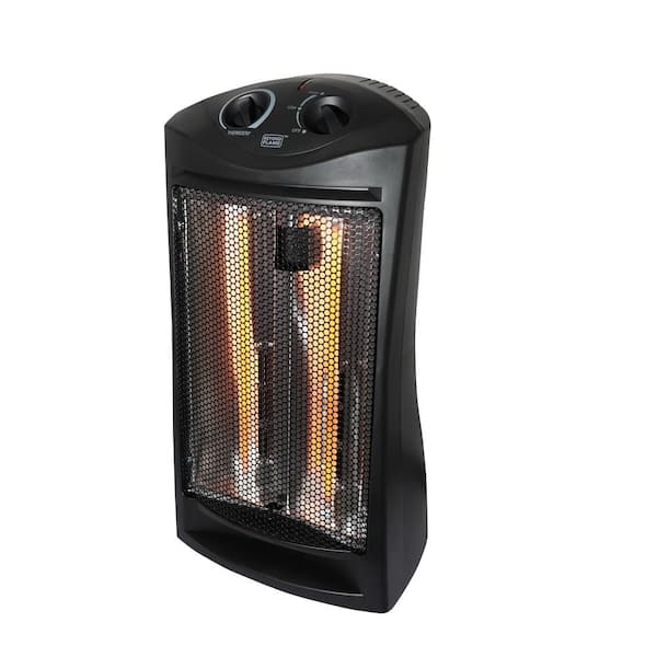 BLACK+DECKER Infrared Radiant Quartz 1500W Tower Heater, Indoor, Black