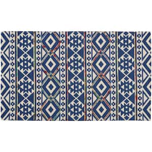 Canton Blue 2 ft. x 4 ft. Contemporary Kitchen Area Rug