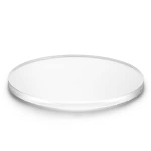24 in. x 24 in. x 0.220 (1/4) in. Shatter Resistant Round Clear Acrylic Sheet