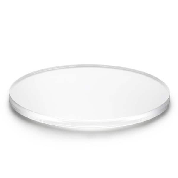 OPTIX 40 in. x 40 in. x 0.118 (1/8) in. Shatter Resistant Round Clear Acrylic Sheet