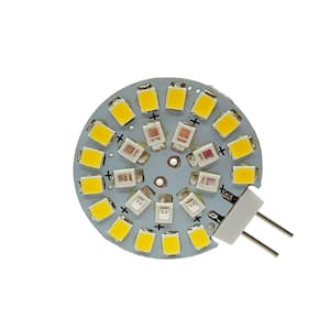 LED-1074, Cool white Lg4s9cw (130 Lumens), 12 Volt LED Bulb G4 LED Bi Pin  side mount