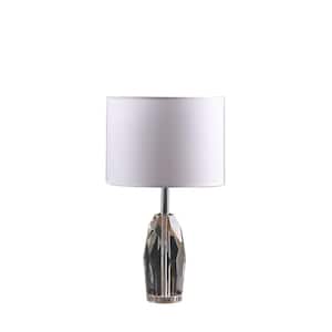 19 in. Silver Standard Light Bulb Urn Bedside Table Lamp